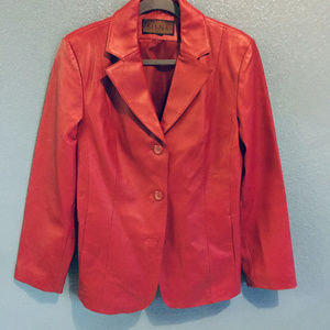 VERY NICE RED LEATHER JACKET